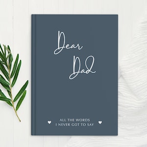 Cher papa personnalisé journal - carnet souvenir - perte de père journal - cadeau commémoratif papa pour le deuil, la perte et la sympathie