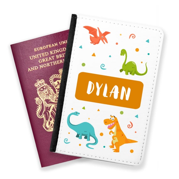 Cute Personalised Passport Cover with Names Unique Engraved
