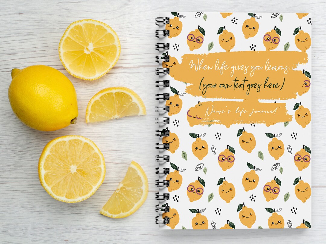 When Life Gives You Lemons Personalised Spiral Notebook, Funny Lemon ...