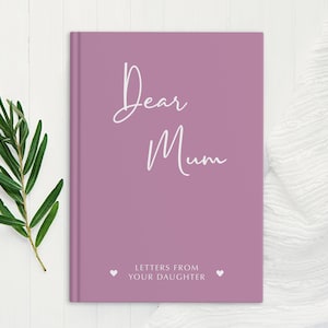 Querida mãe - Cartas da sua filha/filho Diário personalizado - Lembrança de memória - Diário Querida mãe - Presente para mães - Caderno personalizado
