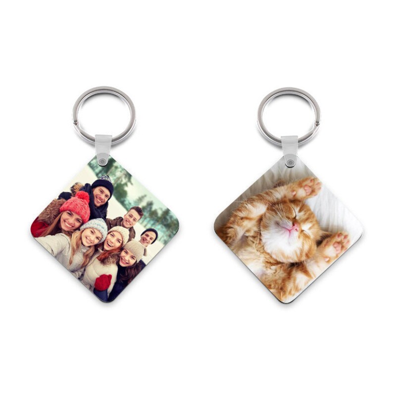 Personalised Double Sided Keyring - Souvenir Photo Keychain - Bridesmaids Gifts - Hen Party Thank You Gift - Take your memories with you 