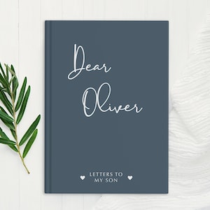 Cartas a mi hijo Diario personalizado - Diario de recuerdos de memoria - Diario de querido hijo - Regalo para hijo - Cuaderno de diario personalizado