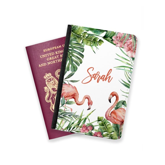 Personalised Flamingo Passport Holder Personalized Passport Etsy UK