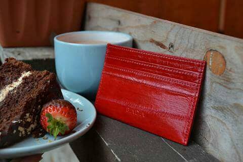 Genuine Eel Skin Leather Credit Card, Business Card, ID Card Holder.