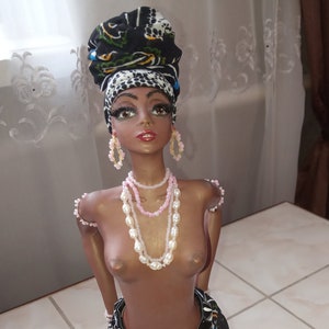 OOAK Art Doll "African beauty", of porcelain clay, unique doll, Author Interior Doll, handmade doll