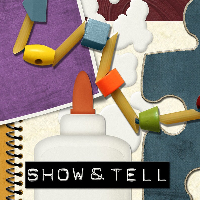 Preschool Daze Scrapbook Kit - Digital Papers and Elements With ...