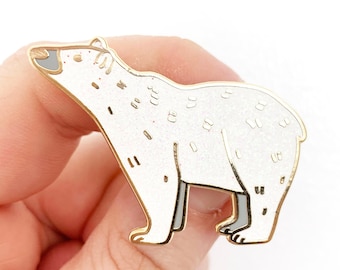Eisbär Pin, Bär Emaille Pin, Tier Pin Abzeichen - Ein schönes Eisbär Geschenk für jedes Familienmitglied oder Freund