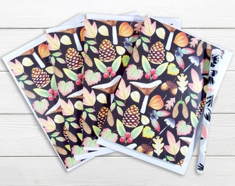 Autumn cards, fall thank you cards, note card set - A lovely set of cards perfect for every occasion