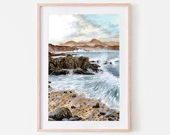 Ruhe nach dem Sturm, Küsten-Kunstdruck, Ozean-Wandkunst – eine schöne, stimmungsvolle Meereslandschaft, perfekt, um Küstenstimmung in Ihr Zuhause zu bringen