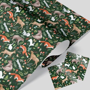 Woodland gift wrap, Christmas wrapping paper, Christmas animals - Gorgeous unique wrapping paper for making that gift extra special