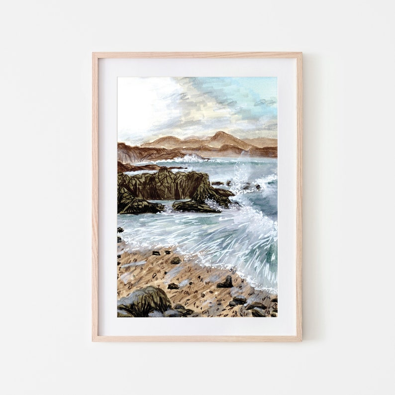 Calm After The Storm, Coastal Art Print, Ocean Wall art A lovely atmospheric seascape perfect for bring those coastal vibes into the home image 1