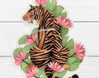 Tiger sticker, tiger decal, wildlife sticker - A great sticker to customise anything from your water bottle to your laptop