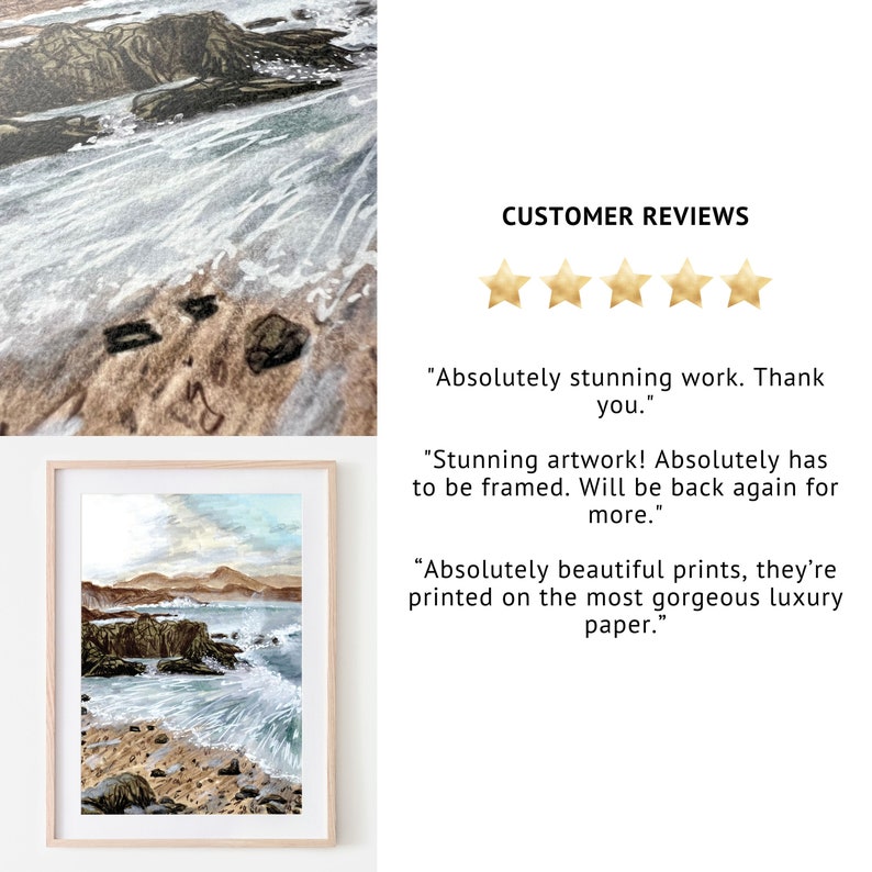 Calm After The Storm, Coastal Art Print, Ocean Wall art A lovely atmospheric seascape perfect for bring those coastal vibes into the home image 7