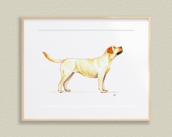 Labrador Retriever Dog Artwork – 8 x 10 Original painting Unframed