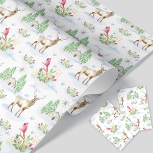 Winter wonderland wrapping paper, Christmas wrapping paper, Winter scene - Lovely Christmas gift wrap to make those gifts extra special