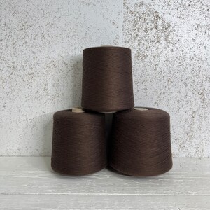 Coffee Brown Color 3 Ply Crochet Thread Cotton Yarn for Knitting & Craft Making