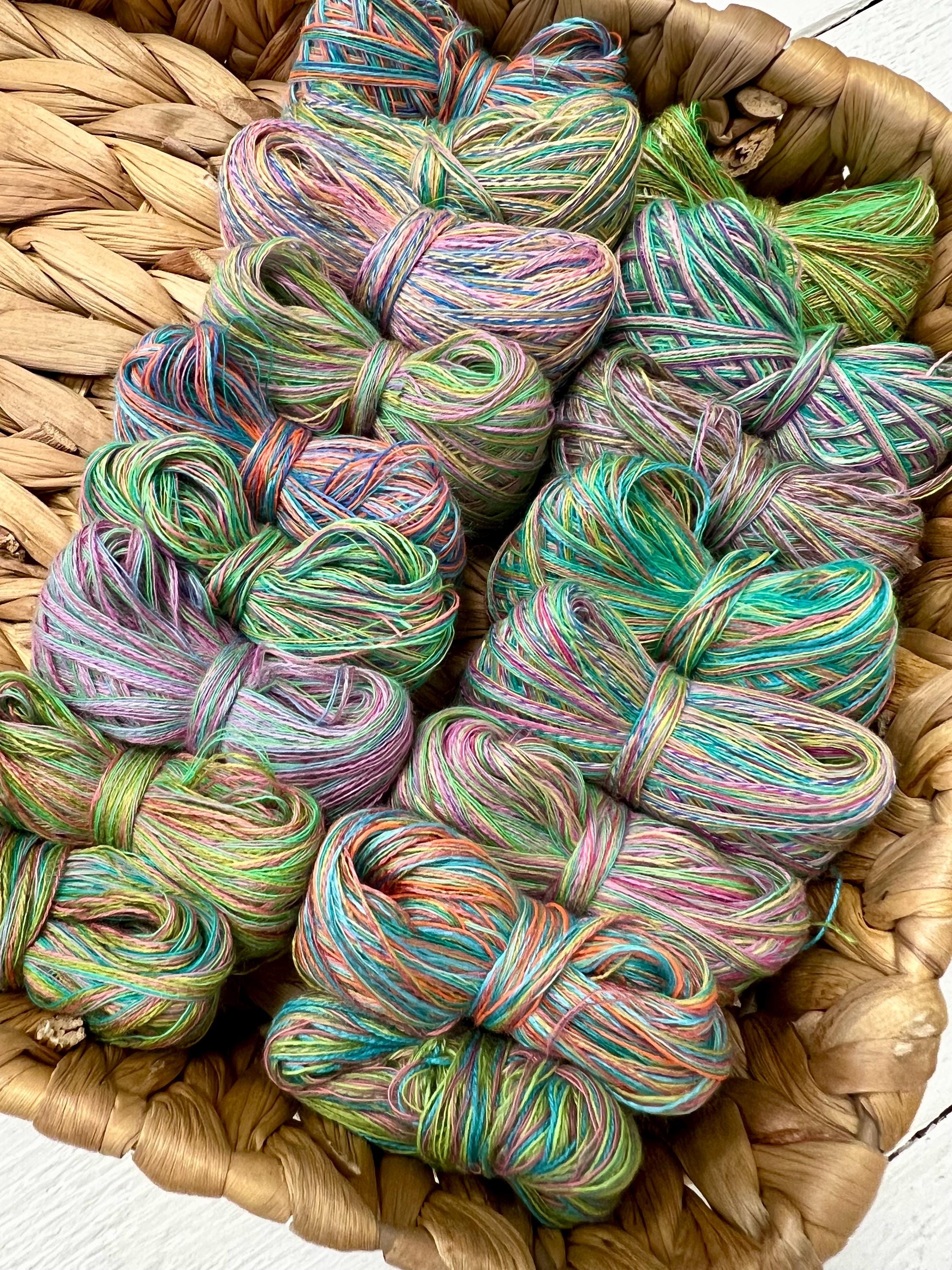 Pastel Cotton Yarn Bundle: Handmade Mini Skeins for Knitting & Crochet