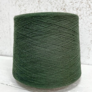 Green Cotton Lace Yarn Cone: Thin Crochet Knitting Thread