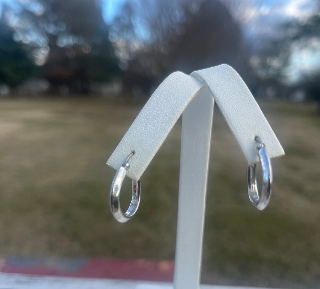 Vintage Sterling Silver Horseshoe Hoop Earrings Designer Signed BB 925 Etsy