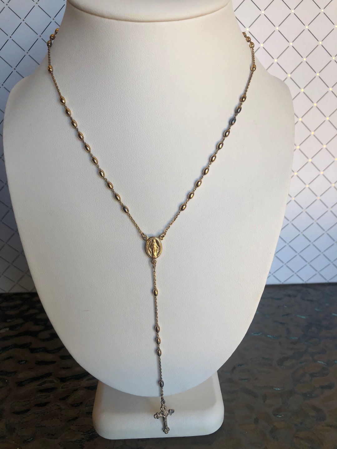 Mia Fiore 18K Gold Plated Sterling Sterling Silver Rosary Etsy