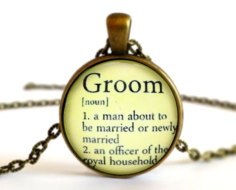 Quote Groom Definition Wedding gift Vintage Cabochon Etsy