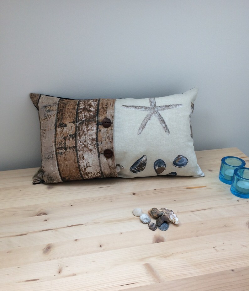 Kissens Nautical Decor cushion cover 30x50cm Lakehouse decor Beach decor cushions Pillows 12x20 Kissenbez\u00fcge homewarming gift
