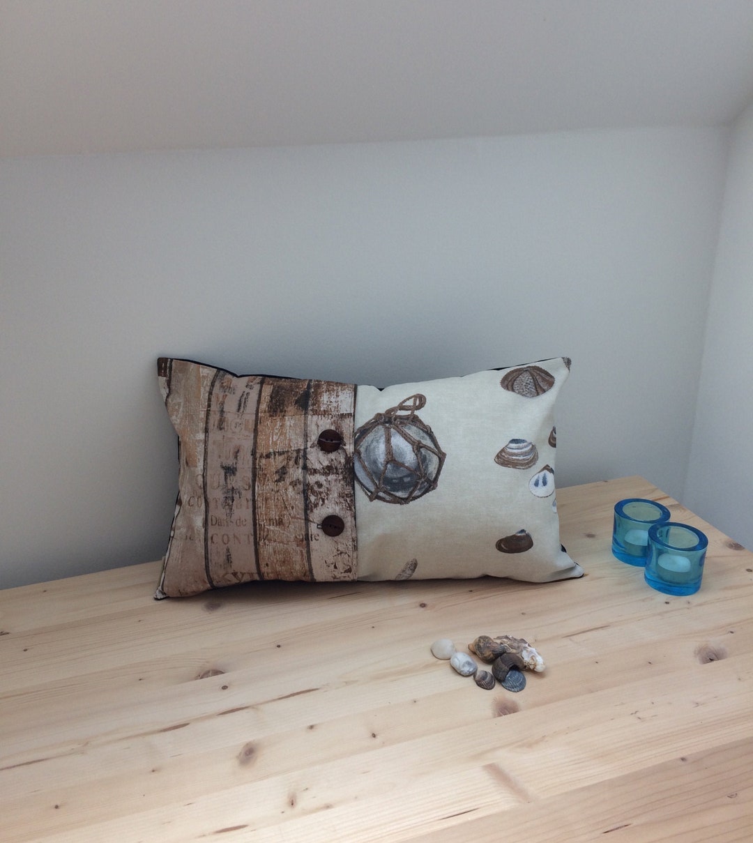 Island At Dusk Printed Cushion Cover