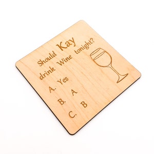 Gifts for Women Friends Funny Wine Coaster Size Matters 