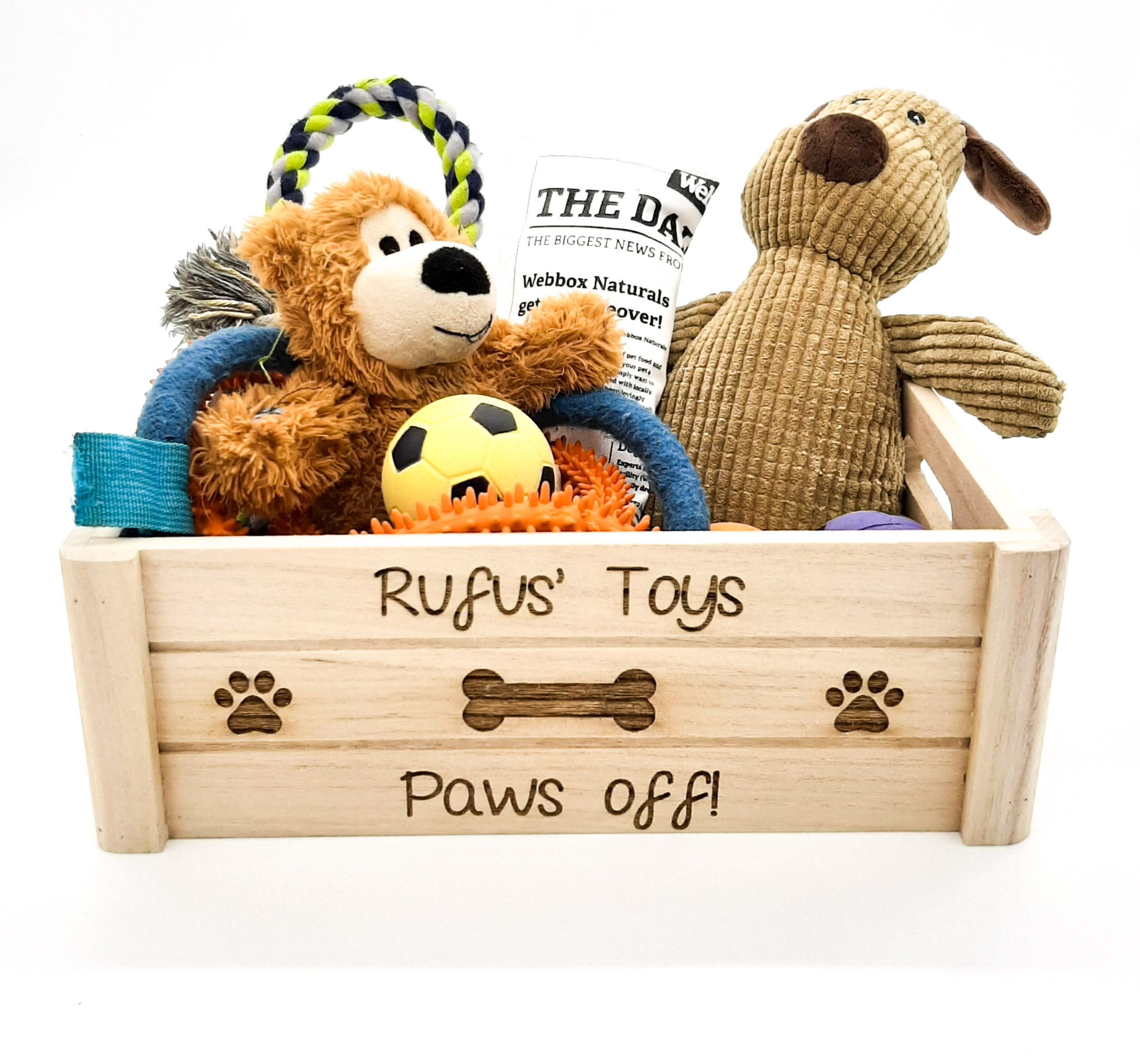 Personalised Dog Toy Box, Crate for Puppy and Dog Toys. Ideal Dog Owners  Gift 