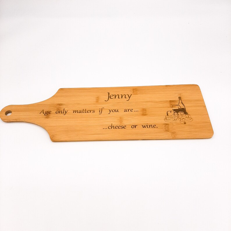Personalised Bamboo Cheese Board Serving Platter. Engraved Etsy UK