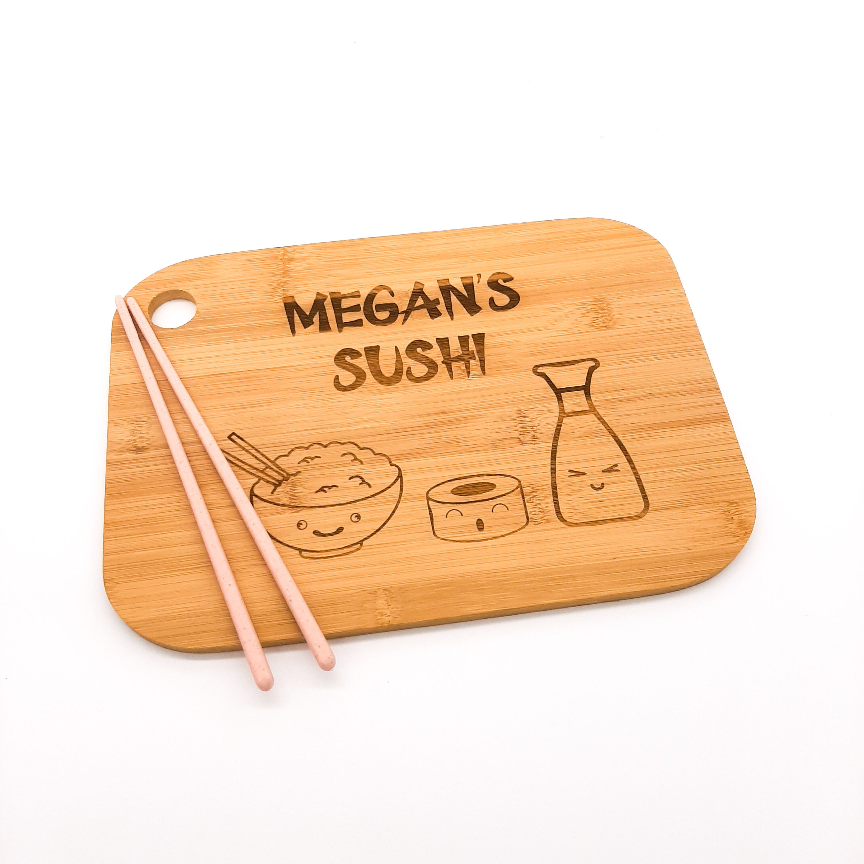 Personalised Sushi gift set. Serving Board & Reusable Etsy