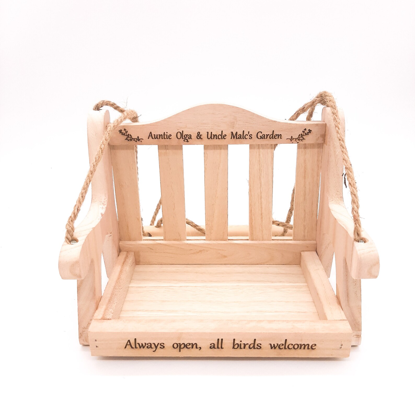 Personalised Bird Feeder Swing. Engraved With Any Name Family Etsy UK