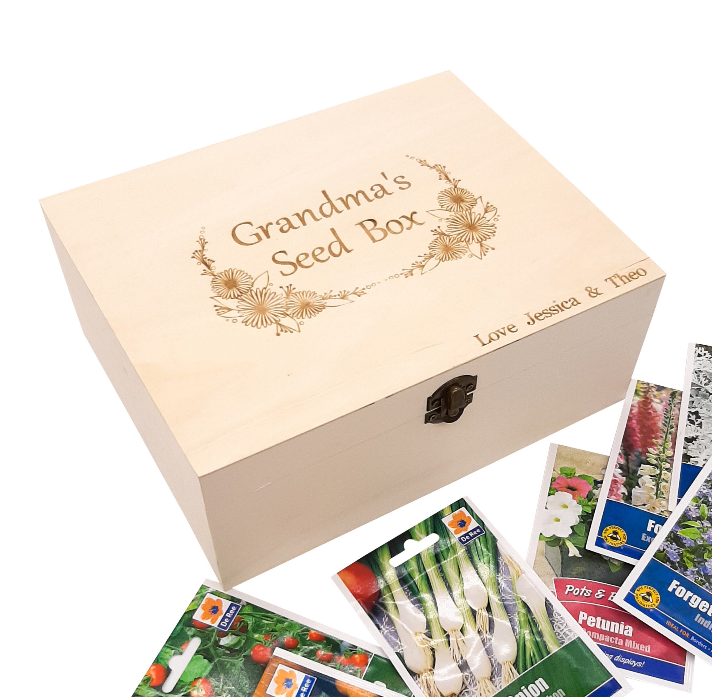 Seed Organiser, Seed Box & Organiser Gift Set, Seed Storage Box