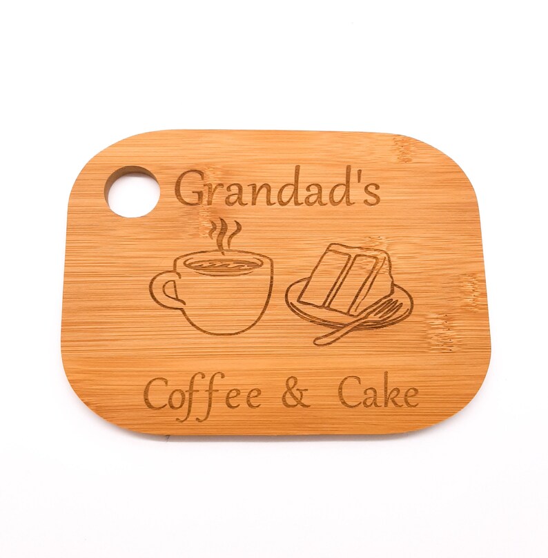 Personalised Coffee Tea & Cake tray treat board. Gift for Etsy Nederland