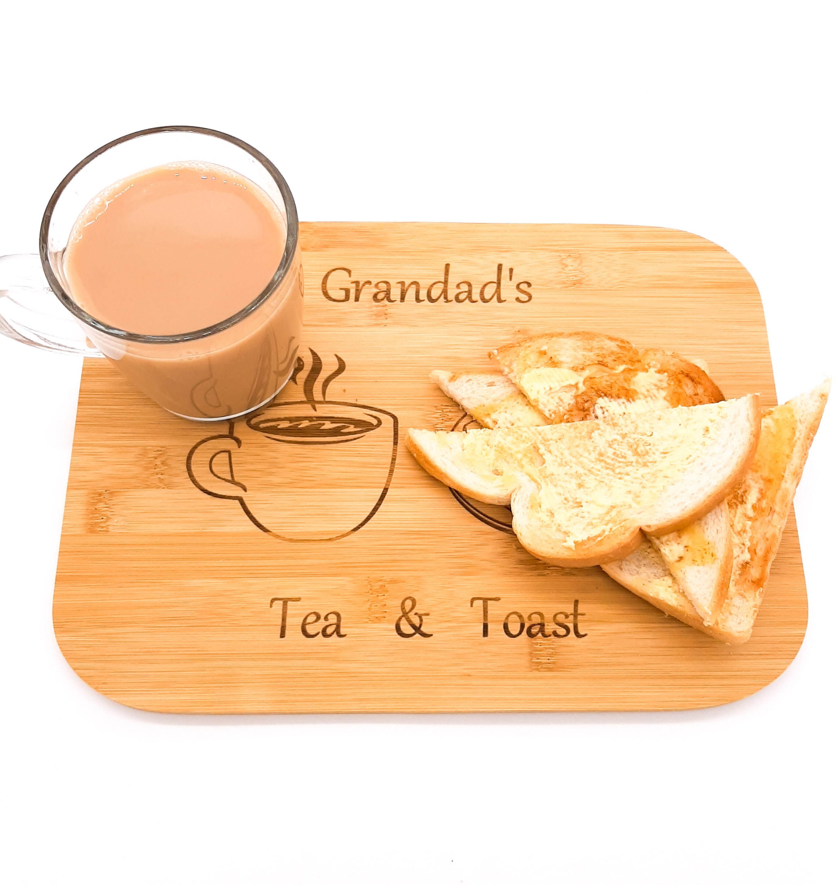 Personalised Tea Coffee & Toast Treat Board Tray. Gift Mum Etsy UK