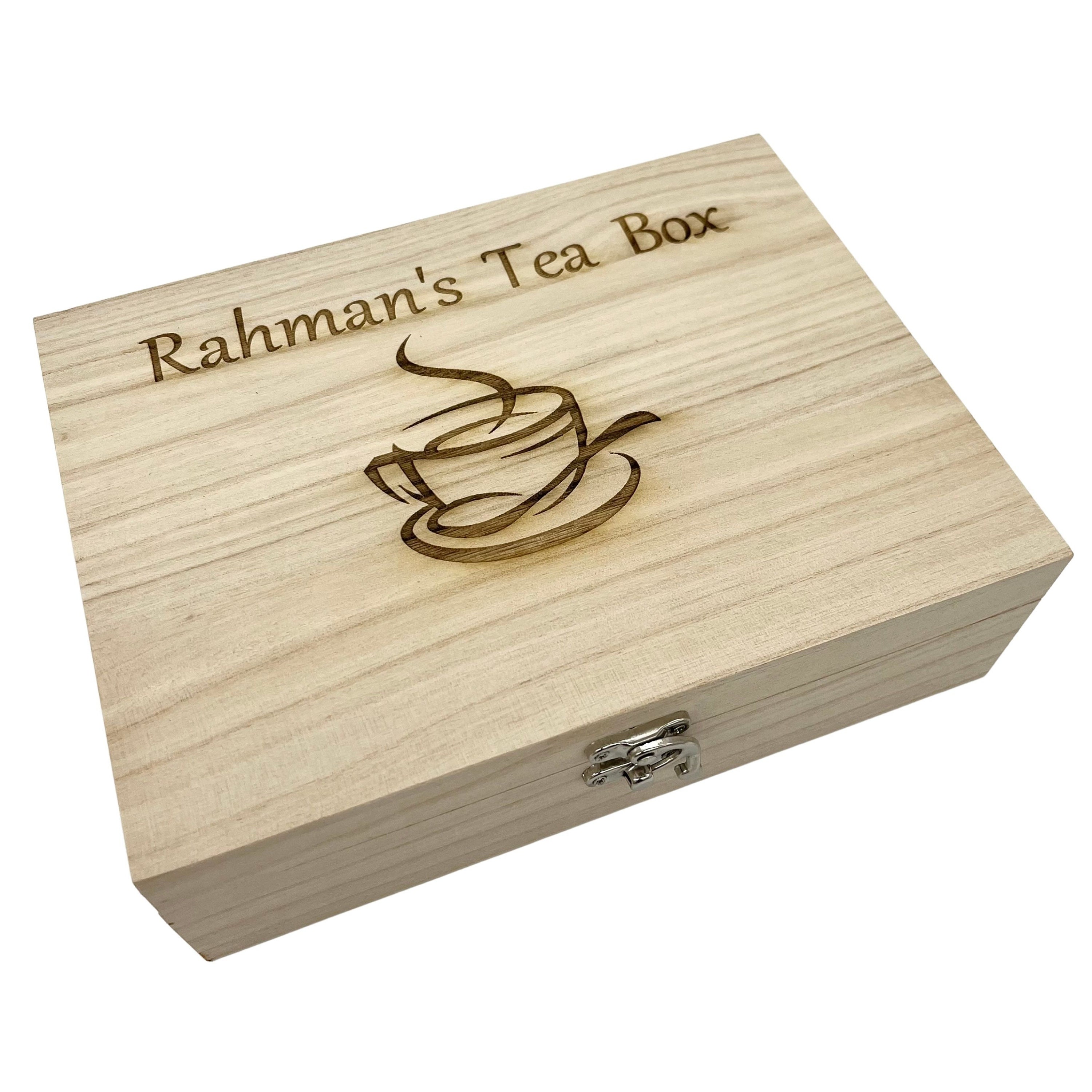 Personalized Tea Box, Custom Engraving Tea Box, Mothers Day Gift, Bamboo  Tea Box, Gift for Her, Christmas Gift 
