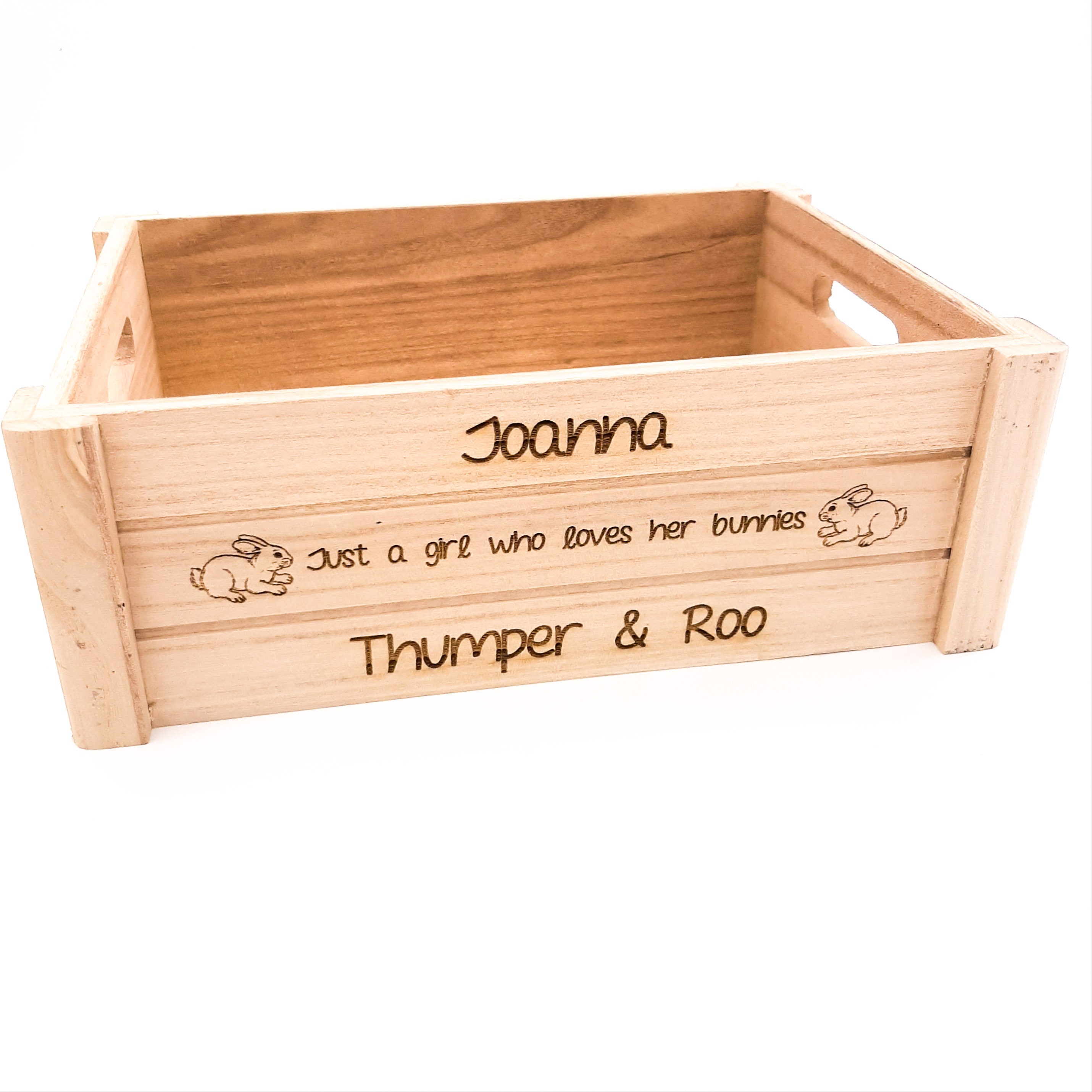 Rabbit & Bunny Gift Personalised Storage Crate for Food Etsy UK