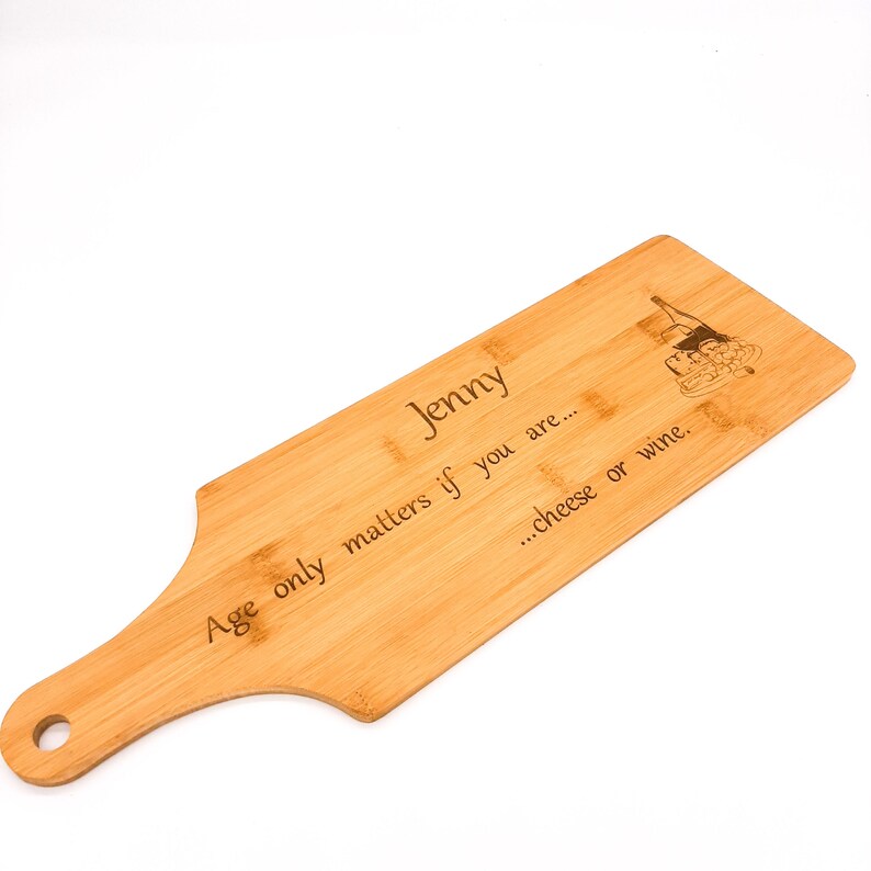 Personalised Bamboo Cheese Board Serving Platter. Engraved Etsy UK
