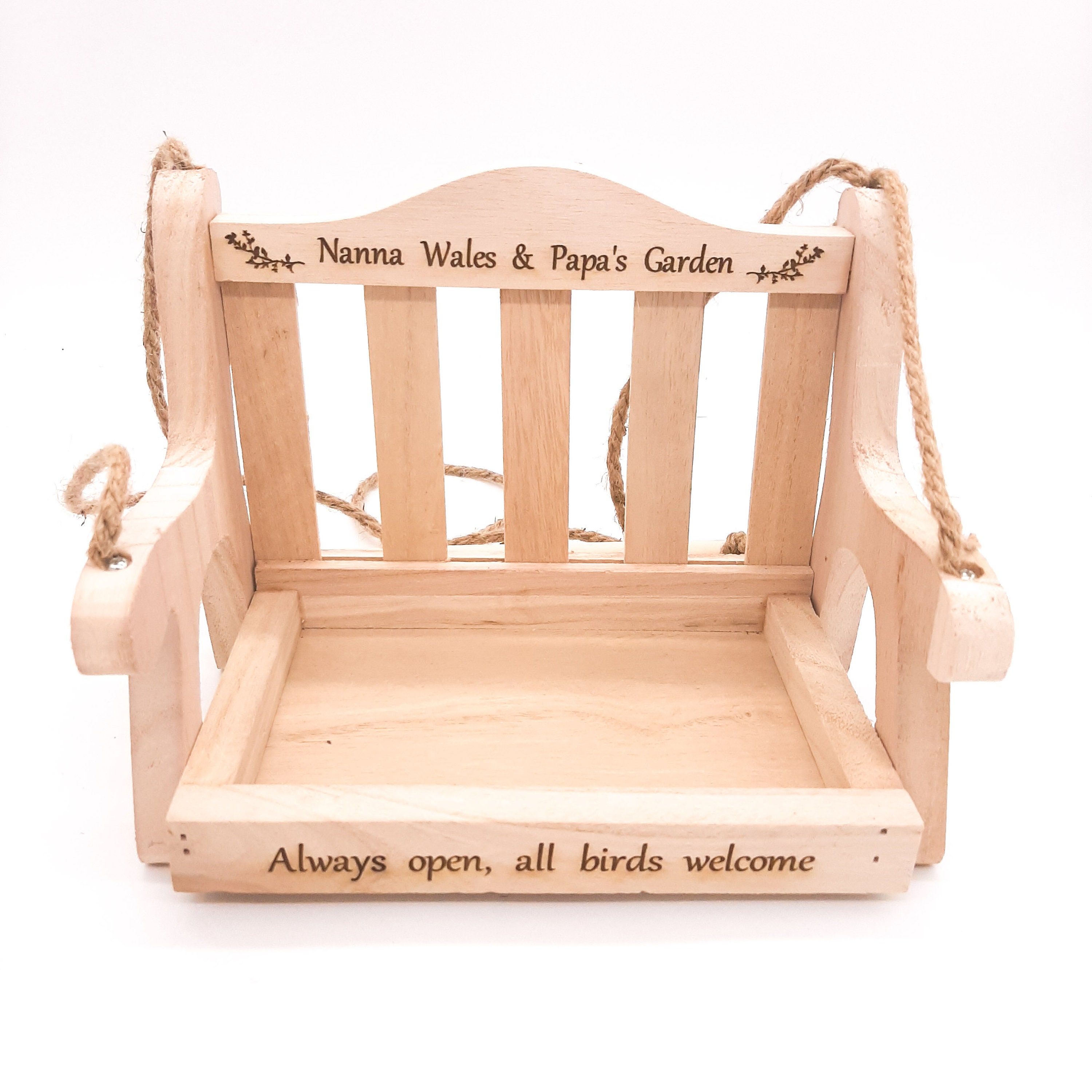 Personalised Bird Feeder Swing. Engraved With Any Name Family Etsy UK