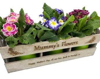 Mother's Day Planter, Flowerpots personalised with any name and engraved message. Lovely gift idea