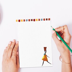 PRINTABLE Letter Writing Stationary A4 Paper, Digital Download, African Women Notepaper ...