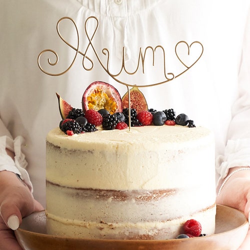 Wire Mom Cake Topper Mom Cake Topper Copper Cake Topper Etsy UK