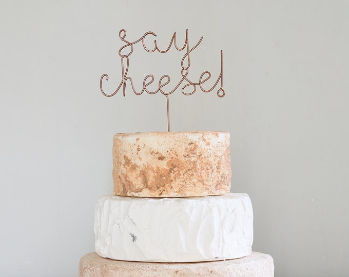 Say Cheese Wedding Cake Topper