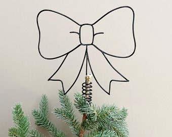 Gift Bow Wire Christmas Tree Topper