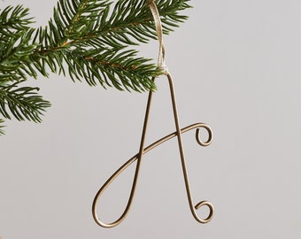 Letter Christmas Tree Decoration, Initials Stocking Tags