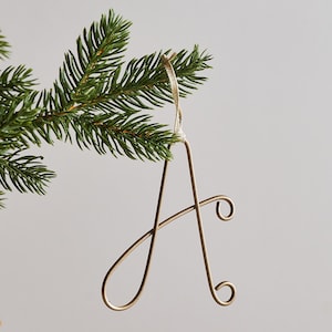 Letter Christmas Tree Decoration, Initials Stocking Tags