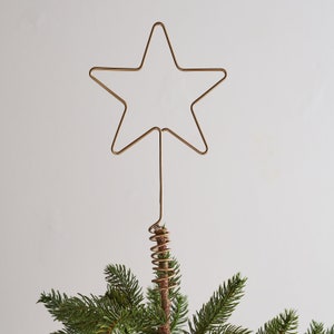 Wire Star Christmas Tree Topper  | Minimalist Tree Topper