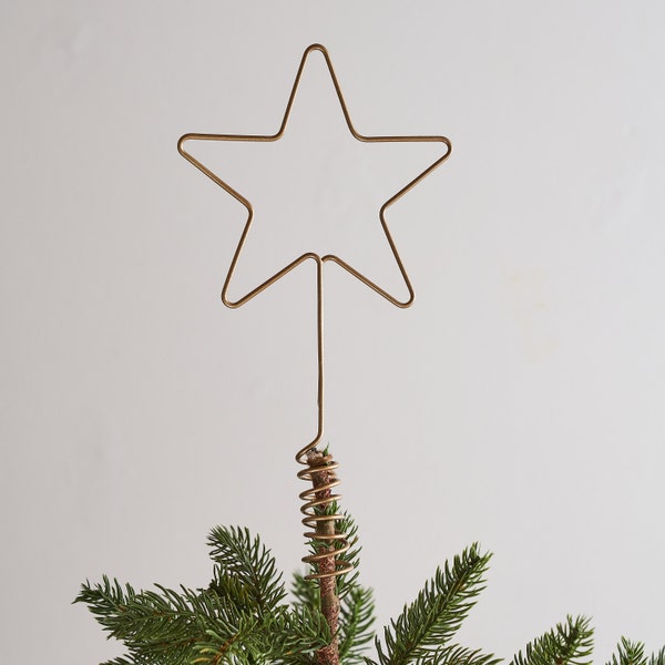 Wire Star Christmas Tree Topper  | Minimalist Tree Topper