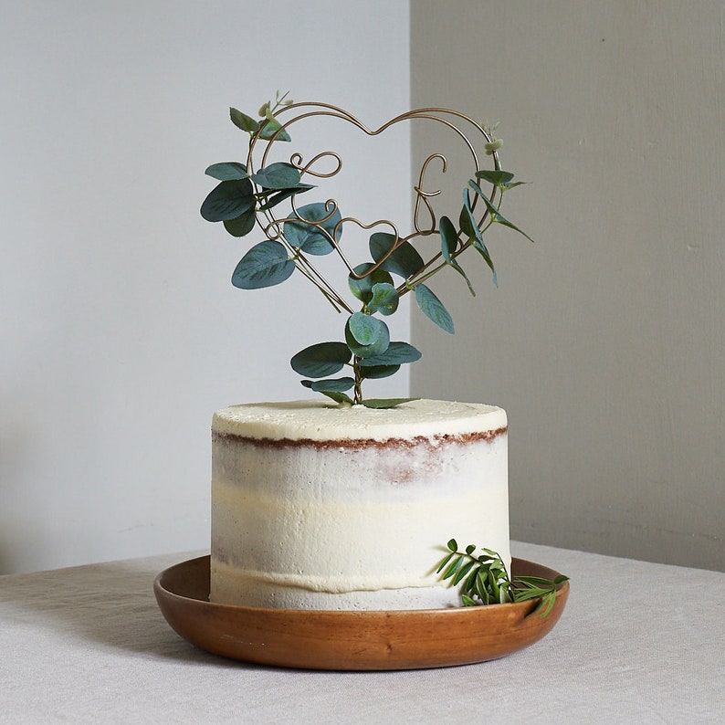 Eucalyptus Wire Wedding Cake Topper 