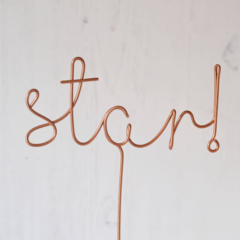 Wire Star Word Christmas Tree Topper, Minimalist Christmas Decor image 4